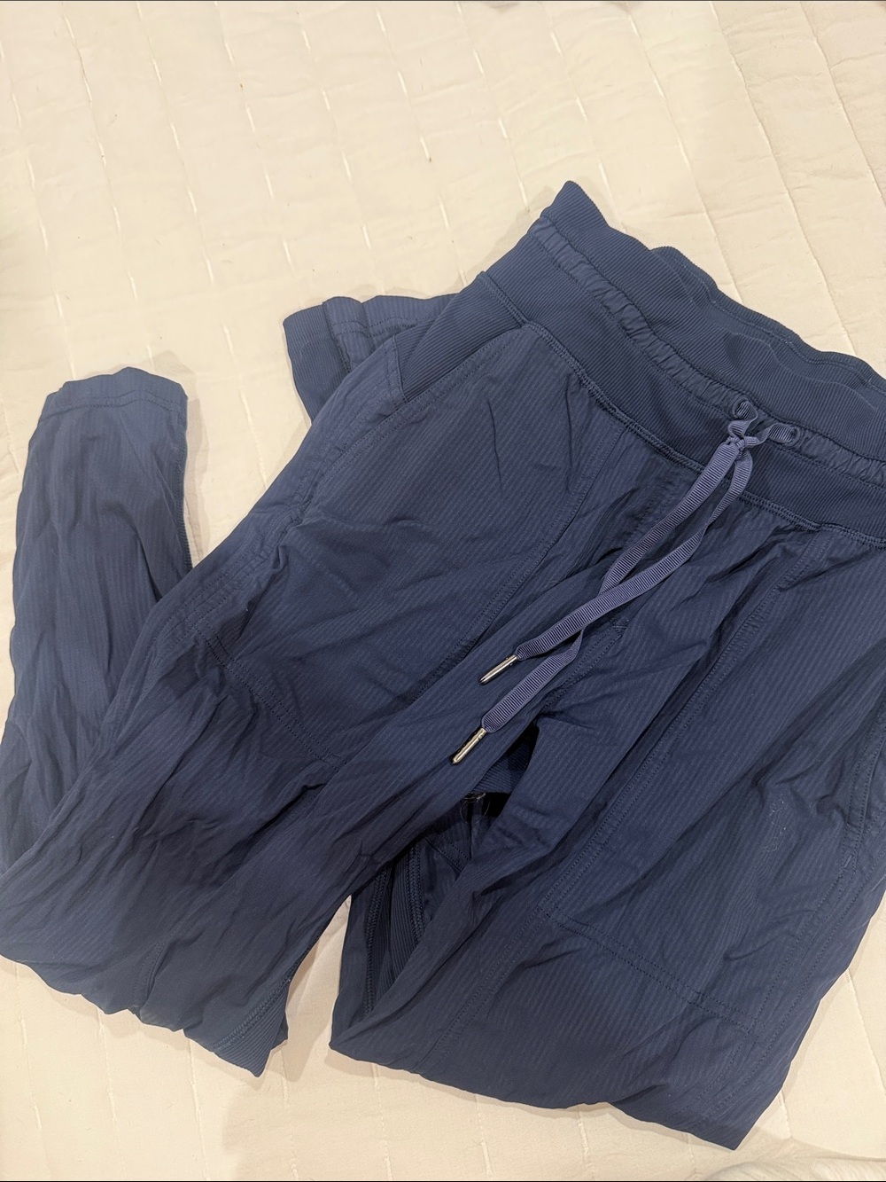 lululemon athletica Navy Ribbed Drawstring Joggers